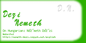 dezi nemeth business card